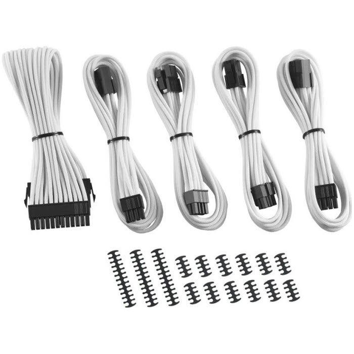 CableMod  Kit cable tresse Blanc