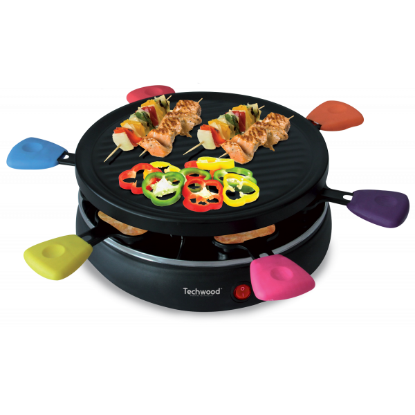 TECHWOOD raclette grill 6 Pers couleurs