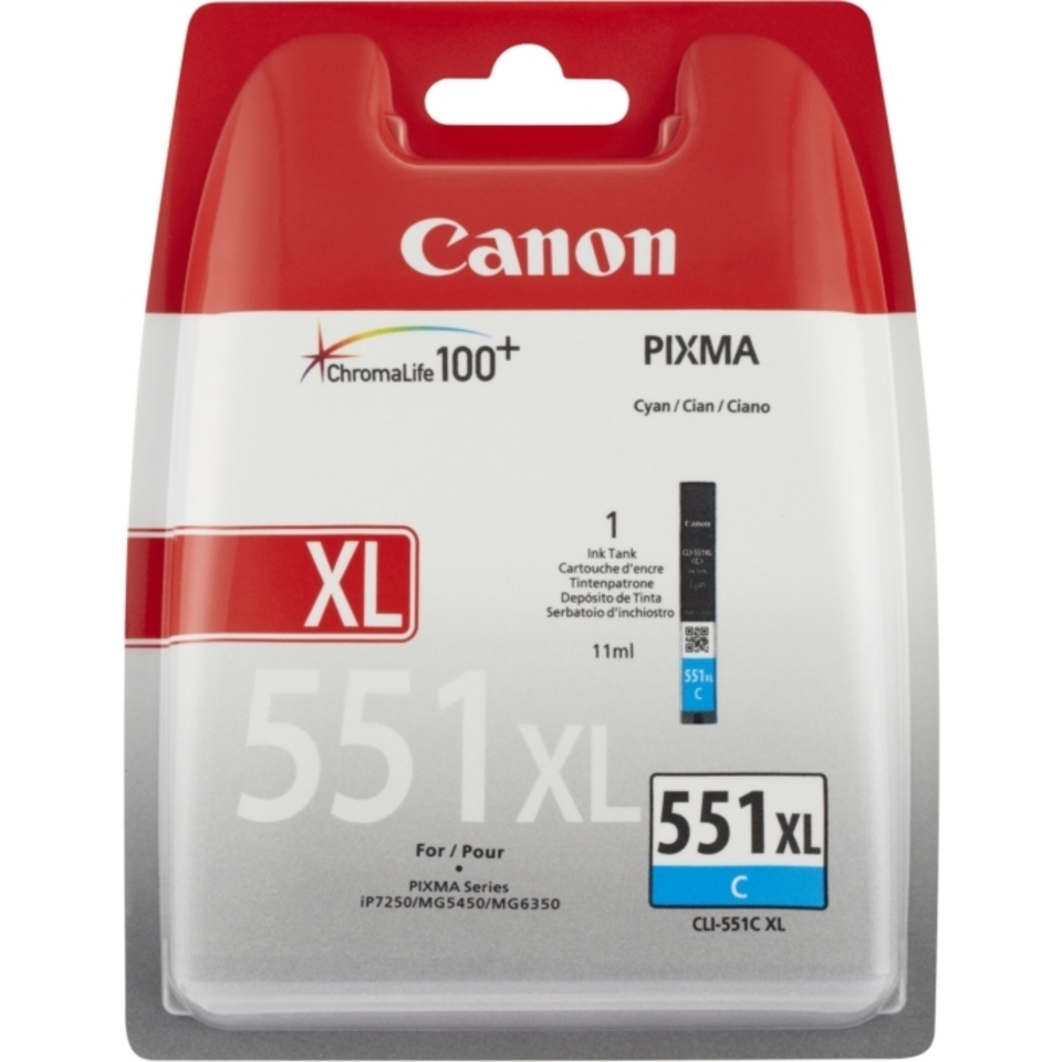 Canon CLI-551XL C w/sec cartouche d'encre 1 pièce(s) Original Rendement élevé (XL) Photo cyan