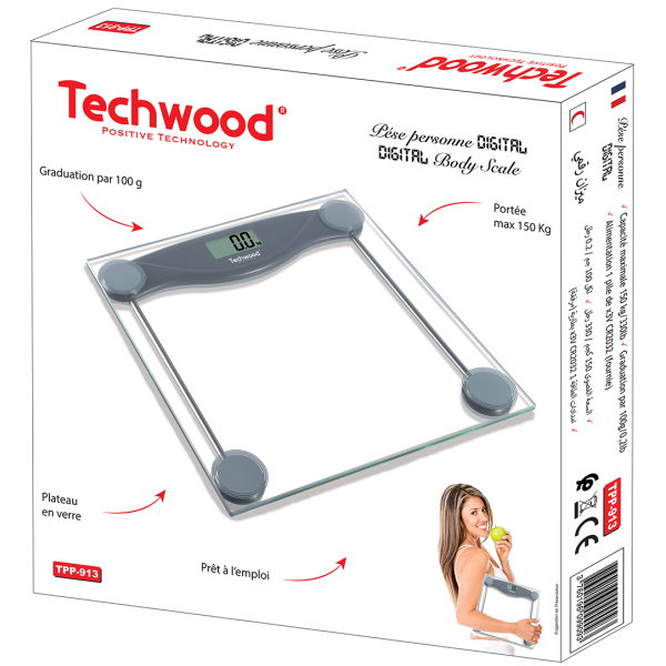 TECHWOOD Pèse personne digital