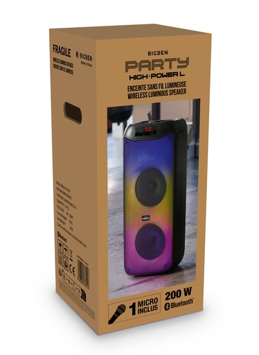 [HPPARTYBTHPLBB] PARTY Light & Sound PARTYBTHPL haut-parleur portable et de fête Noir