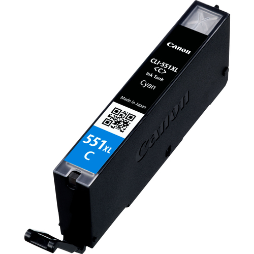 [544213] Canon 551XL cartouche jet d'encre cyan haute capacité authentique (CLI551C XL)