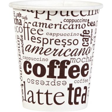 [653527] Sac de 50 gobelets en carton avec écritures 28cl