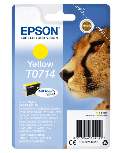 [693162] Epson GUÉPARD cartouche jet d'encre jaune authentique (T071440)