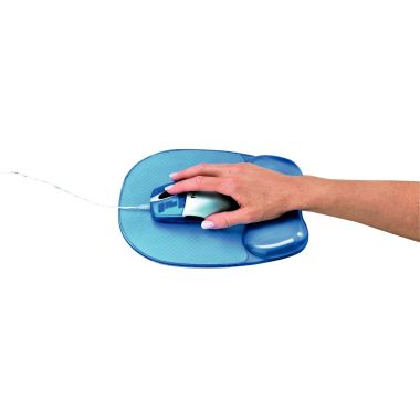 [753295] Tapis souris Crystal gel bleu