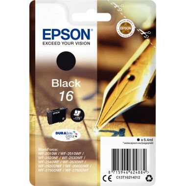 [779273] Epson STYLO PLUME / 16 cartouche jet d'encre noire authentique (T162140)