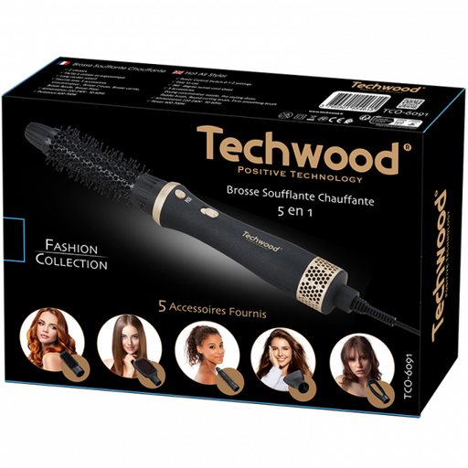 [BEATCO6091ECH] TECHWOOD BROSSE SOUFFLANTE CHAUFFANTE 5 EN 1