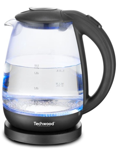 [CAFTB1717VTECH] Techwood TB-1717V bouilloire 1,7 L 2200 W Noir, Transparent