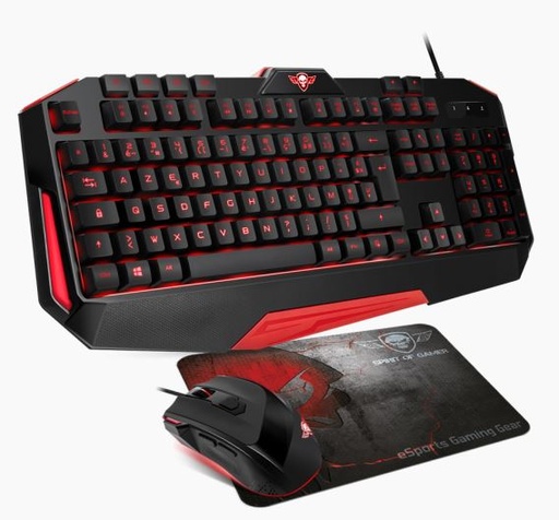 [CLAVCLA3IN1] Pack PRO-MK3 Pro Filaire Gaming Clavier + Souris + Tapis