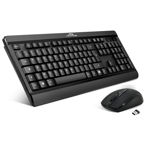 [CLAVCLSG923RFADVA] ADVANCE Silent Combo clavier Souris incluse Bureau RF sans fil AZERTY Français Noir