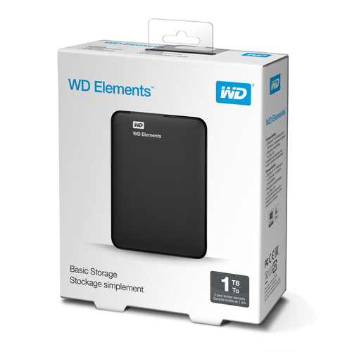 [DD1000EXTUSB3-25WD] Western Digital Elements Portable disque dur externe 1 To 2.5" Micro-USB B 3.2 Gen 1 (3.1 Gen 1) Noir