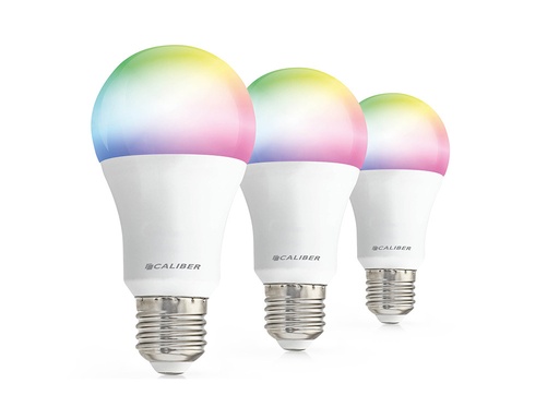 [DOMHBTE273PACALI] CALIBER  Pack 3Ampoules LedE27 Blanc+rgb