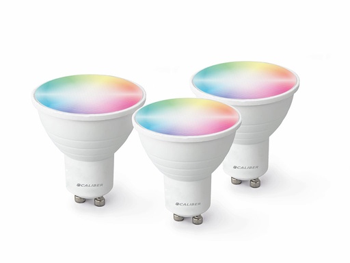[DOMHBTGU103PCALI] CALIBER 3 Spots Led GU10 connecté Blanc