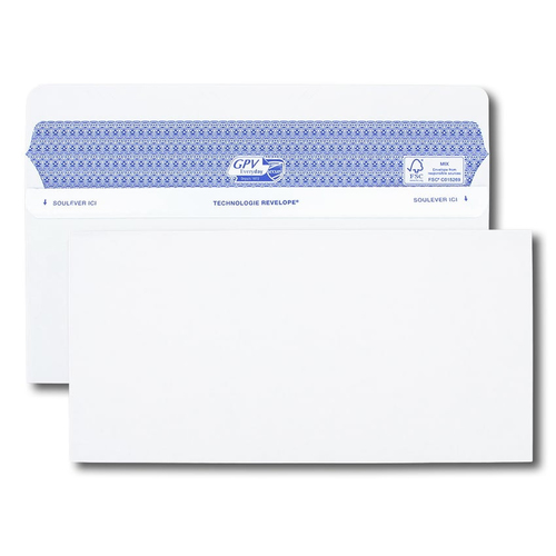 [ENV5054] GPV France 5054 enveloppe DL+ (112 x 225 mm) Blanc 500 pièce(s)