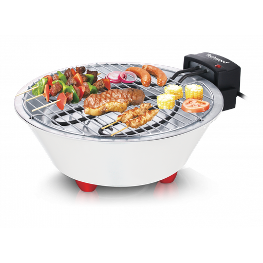 [CUISTBQ801TECH] Techwood TBQ-801 barbecue et grill Ensemble de cuisson Electrique Acier inoxydable, Blanc 1250 W