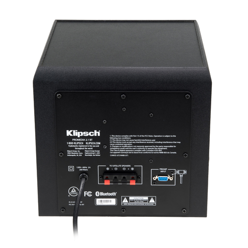 [HPPROMEDIAKLIPS] Klipsch PROMEDIA 2.1 set d'enceintes 100 W Home cinéma Noir 18 W Bluetooth