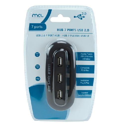 [HUB-USB2-H157/NMCL] MCL USB2-H157/N hub & concentrateur 480 Mbit/s Noir