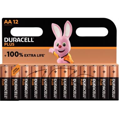 [229845] Blister de 12 Piles 1.5V PLUS à la marque Duracell LR06