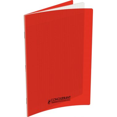 [402645] Conquerant Cahiers Polypro bloc-notes 96 feuilles Rouge