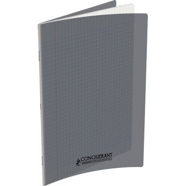 [160815] Conquerant Cahiers Polypro bloc-notes 96 feuilles Gris