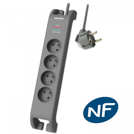 [PRISSPN3140A/19] PHILIPS Rallonge multiprise parasurtenseur - 4 prises-2m 