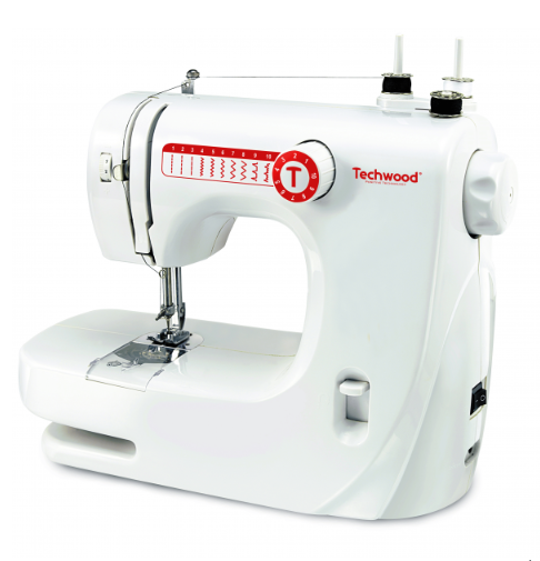 [ROBTMAC1095TECH] TECHWOOD - Machine à coudre 10pts rouge et blanc