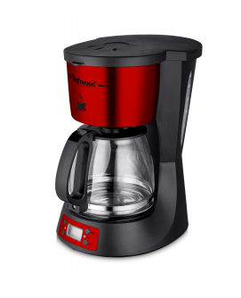 [CAFTCA1295TECH] TECHWOOD Cafetiére Programmable 12 T iNOX ROUGE