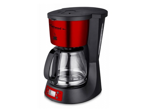 [CAFTCA1295TECH] TECHWOOD Cafetiére Programmable 12 T iNOX ROUGE