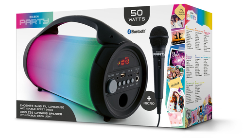 [HPPARTYBTLITEBIG] Bigben Interactive PARTYBTLITE haut-parleur portable et de fête Noir 50 W