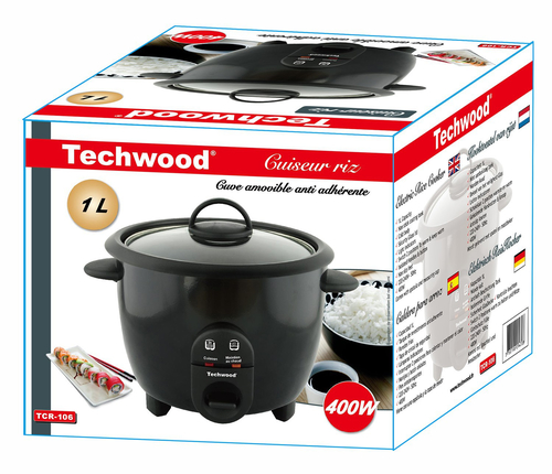 [CUISTCR106TECH] Techwood TCR-106 cuiseur à riz 1 L 400 W Noir