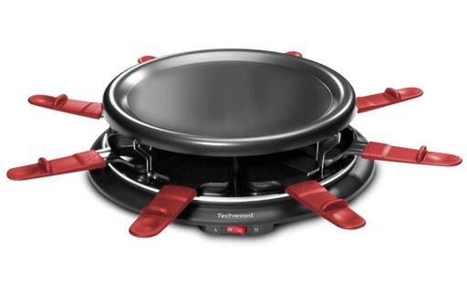 [CUISTRA80TECH] Techwood TRA-80 raclette 8 personne(s) 900 W Noir, Rouge