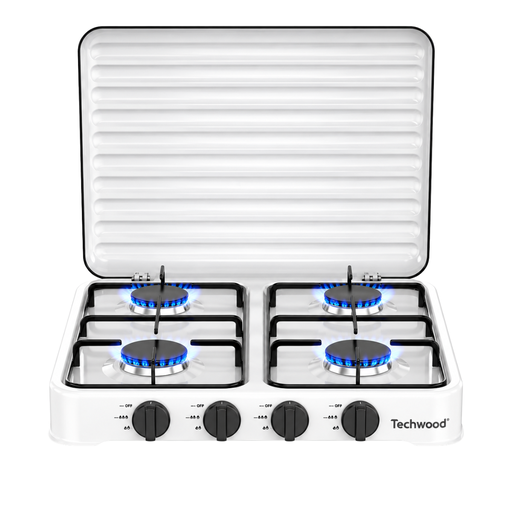 [CUISTPE400GTECH] TECHWOOD RECHAUD GAZ 4 FEUX BLANC 4KW