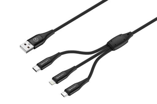 [CABLPEP20039B] Amplify Cable 3en1 charg (microUSB TypeC lightning)
