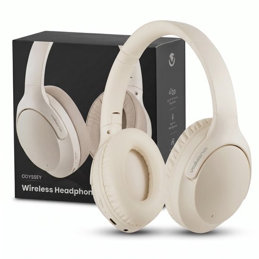 [CASQVK2103ND] Volkano casque BT Odyssey ANC Beige