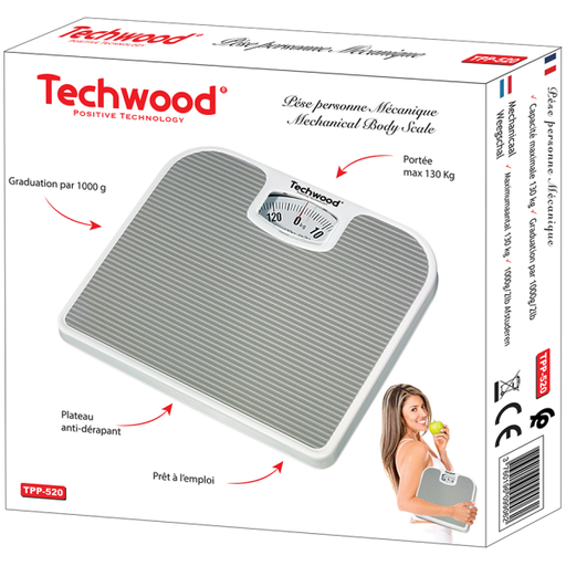 [PPTPP520TECH] TECHWOOD pèse personne mécanique