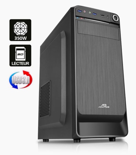 [BOITATX6615B3ADVA] ADVANCE Boitier ORIGINE ATX + Alim 350W Nom