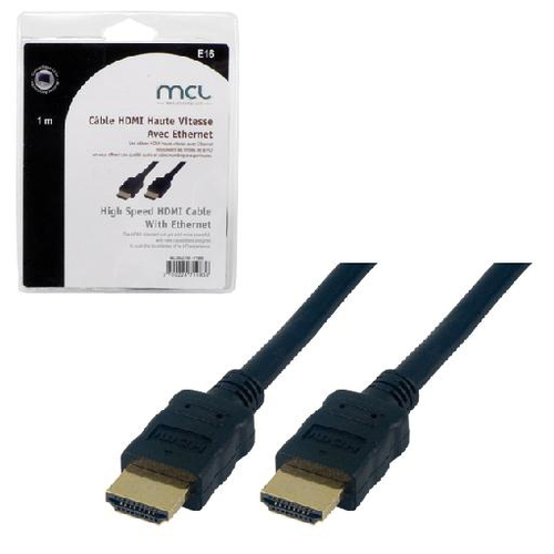 [CABLEMC385Z1MMCL] MCL 1m HDMI-Ethernet câble HDMI HDMI Type A (Standard) Noir