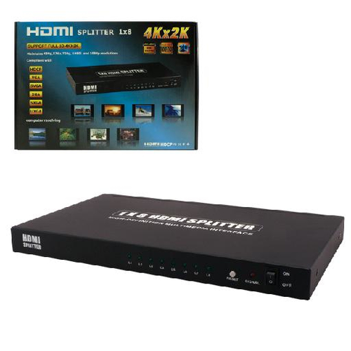[CABLEMPHDMI3D8MMCL] MCL MP-HDMI3D/8 répartiteur vidéo HDMI 8x HDMI
