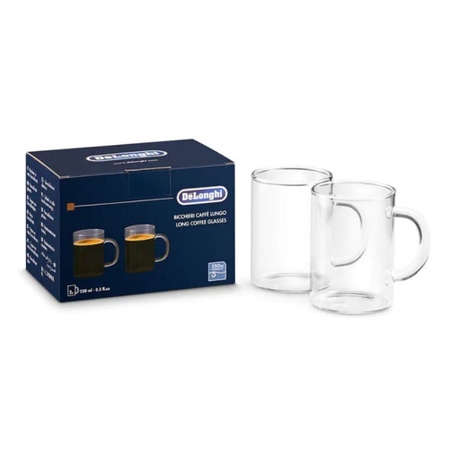 [CAFDLSC320DELON] Set 2 tasses lungo transparentes - DELONGHI