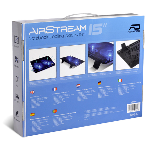 [VENTVE-NB35ADV] ADVANCE AirStream 15" système de refroidissement pour ordinateurs portables 38,1 cm (15") 1500 tr/min Noir