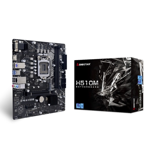 [CM1200H510MHBIOS] Biostar H510MH 2.0 carte mère Intel H510 LGA 1200 (Socket H5) micro ATX