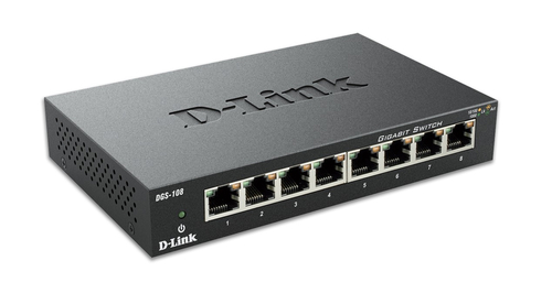 [RESDGS108DLINK] D-Link DGS-108 Non-géré L2 Gigabit Ethernet (10/100/1000) Noir