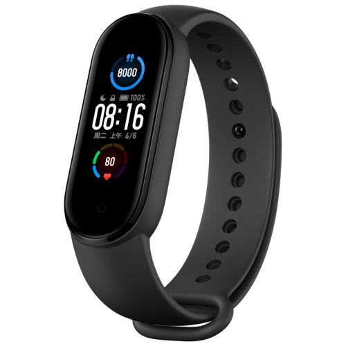 [MONTMIBAND5BKXIAO] Xiaomi Mi Smart Band 5 AMOLED Bracelet connecté 2,79 cm (1.1") Noir