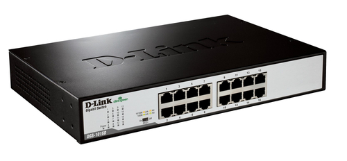 [RESDGS1016DLINK] D-Link DGS-1016D/E commutateur réseau Non-géré Noir, Métallique