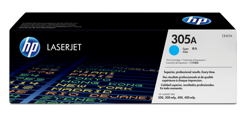 [CE411A] HP 305A toner LaserJet cyan authentique