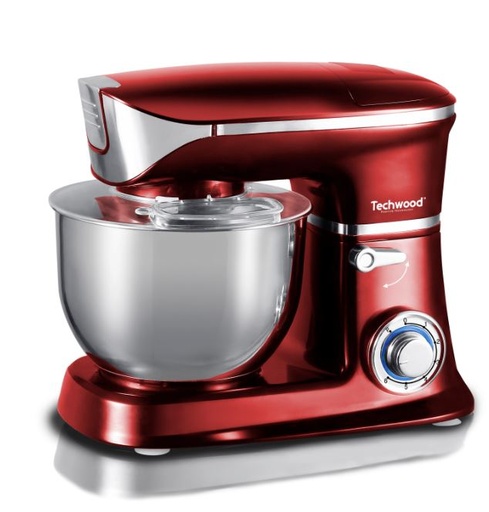 [ROBTRO1305TECH] TECHWOOD Robot Petrin Rouge / Inox 6,5 L