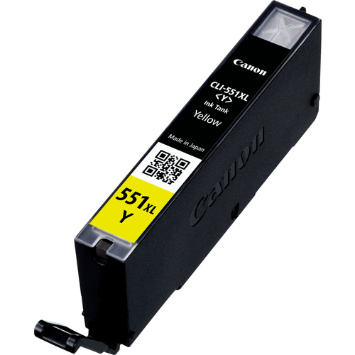 [418539] Canon 551XL cartouche jet d'encre jaune haute capacité authentique (CLI551Y XL)