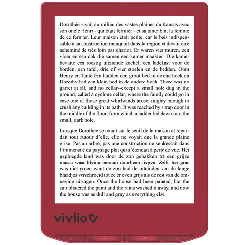 [TABPB629-R-VVO] VIVLIO LIGHT liseuse 6 pouces Ruby