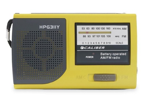 [RADHPG311YCALI] CALIBER - Radio portable mini jaune