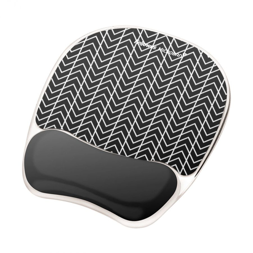 [484487] Fellowes 9653401 tapis de souris Noir, Blanc